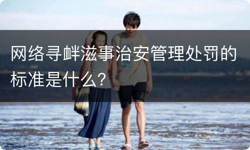 网络寻衅滋事治安管理处罚的标准是什么？