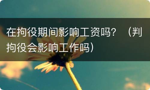 在拘役期间影响工资吗？（判拘役会影响工作吗）