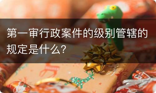 第一审行政案件的级别管辖的规定是什么？