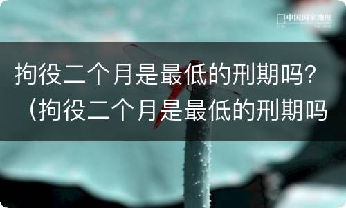 拘役二个月是最低的刑期吗？（拘役二个月是最低的刑期吗）