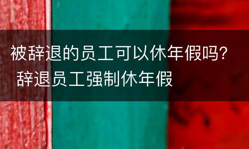 被辞退的员工可以休年假吗？ 辞退员工强制休年假