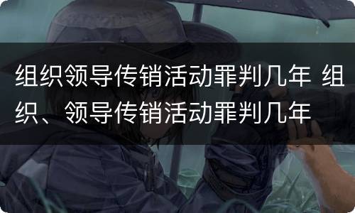 组织领导传销活动罪判几年 组织、领导传销活动罪判几年