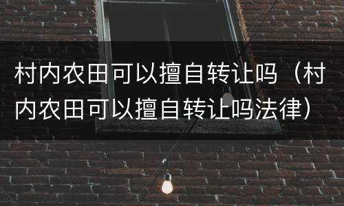 村内农田可以擅自转让吗（村内农田可以擅自转让吗法律）