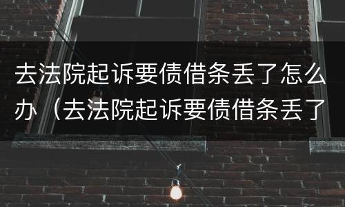 去法院起诉要债借条丢了怎么办（去法院起诉要债借条丢了怎么办理）