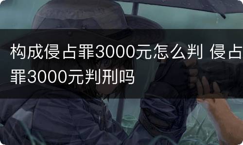 构成侵占罪3000元怎么判 侵占罪3000元判刑吗