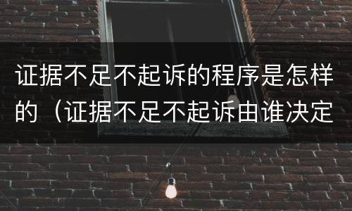 证据不足不起诉的程序是怎样的（证据不足不起诉由谁决定）