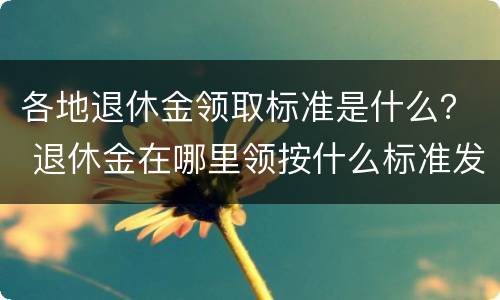 各地退休金领取标准是什么？ 退休金在哪里领按什么标准发放