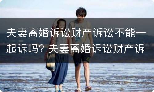 夫妻离婚诉讼财产诉讼不能一起诉吗? 夫妻离婚诉讼财产诉讼不能一起诉吗