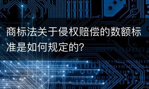 商标法关于侵权赔偿的数额标准是如何规定的？