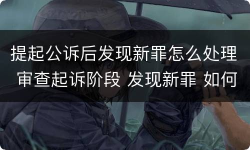 提起公诉后发现新罪怎么处理 审查起诉阶段 发现新罪 如何处理