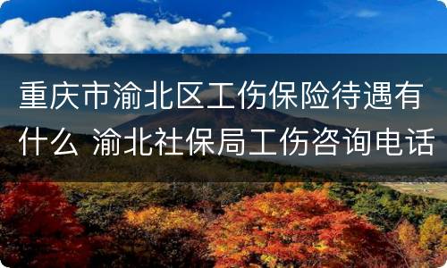 重庆市渝北区工伤保险待遇有什么 渝北社保局工伤咨询电话