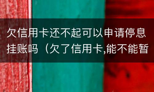 欠信用卡还不起可以申请停息挂账吗（欠了信用卡,能不能暂停,等有钱了还）