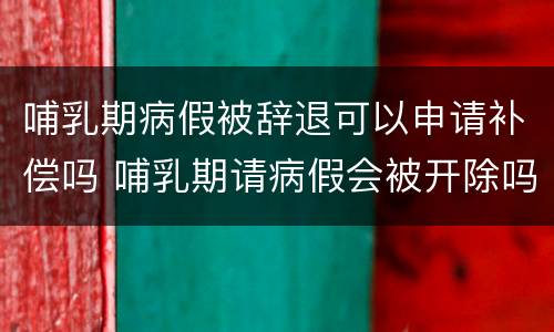 哺乳期病假被辞退可以申请补偿吗 哺乳期请病假会被开除吗