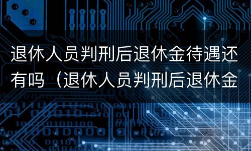 退休人员判刑后退休金待遇还有吗（退休人员判刑后退休金待遇还有吗）