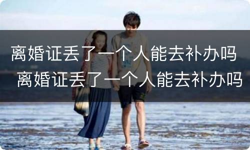 离婚证丢了一个人能去补办吗 离婚证丢了一个人能去补办吗?