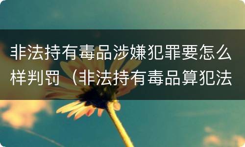 非法持有毒品涉嫌犯罪要怎么样判罚（非法持有毒品算犯法吗）