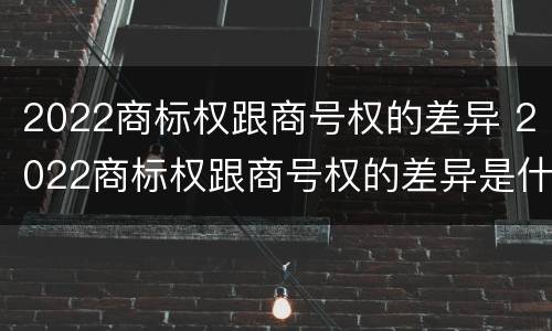 2022商标权跟商号权的差异 2022商标权跟商号权的差异是什么