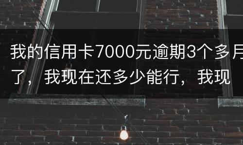 我的信用卡7000元逾期3个多月了，我现在还多少能行，我现在没那么多钱