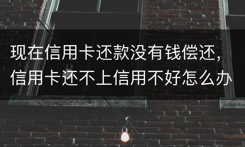 现在信用卡还款没有钱偿还，信用卡还不上信用不好怎么办