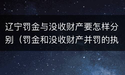 辽宁罚金与没收财产要怎样分别（罚金和没收财产并罚的执行顺序）